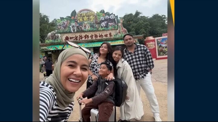Meisya Siregar & Bebi Romeo Liburan ke China, Momen Lihat Panda Curi Perhatian