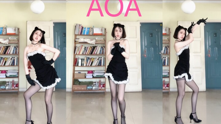 【AOA】Catwalk ringan dan ceria💕Seperti kucing Kucing hitam seksi tiba-tiba muncul～