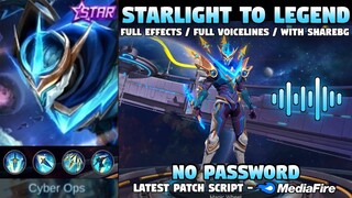 Gusion Starlight To Legend Skin Script | Full Voicelines & Full Effects w/ ShareBG - No Pass | MLBB