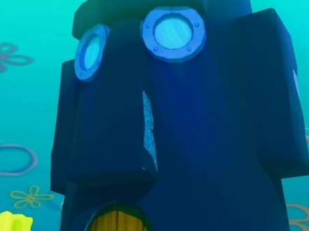 Mr. Krabs sneaks a bite of Pearl's food