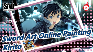 [Sword Art Online / Copy Painting] Kirito Fan Painting Tutorial / Start Painting From a Square_3