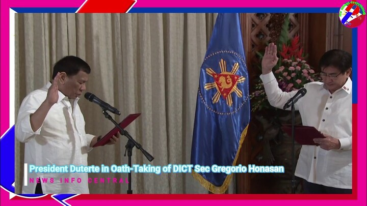 President Duterte in Oath Taking of DICT Secretary Gregorio Honasan