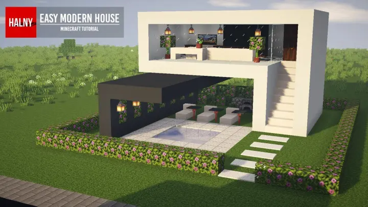 Easy Modern house in Minecraft - Tutorial
