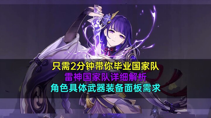 2 Minutes to Help You Master the Thunder God National Team—Detailed Stat Requirements for Each Chara