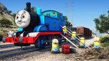 Minions all aboard Thomas The Train in GTA 5 !