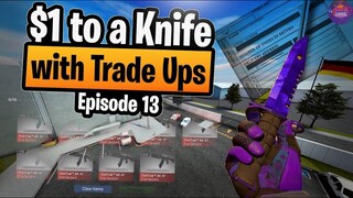 $1 TO A KNIFE WITH TRADE UPS #13 | PROFITABLE CSGO Trade-Ups 2021 | elsu