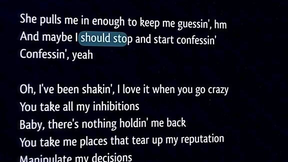 There's nothing holding me back