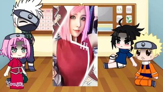 Seventh team react to sakura sad😢 ღ🌸🍜🍥|•gacha club-cute|•(sasusaku). (yousra)