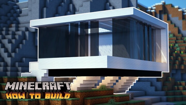 Minecraft: How to Build a Waterfall Wall Modern House | Modern Cliff House Design
