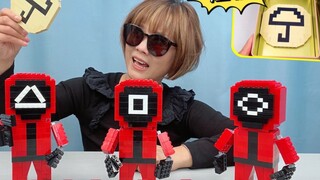 It even uses building blocks to restore the squid game and teach you to build three kinds of red men