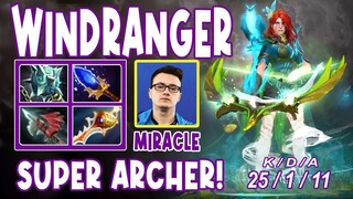 Miracle Windranger Offlane Highlights Gameplay with 25 KILLS | SUPER ARCHER! | Dota 2 Expo TV