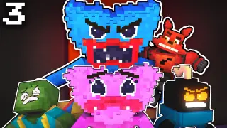 HUGGY WUGGY IS MAD AT KISSY MISSY! Poppy Playtime vs Whitty, Foxy, Zombie EP 3 - Minecraft Animation