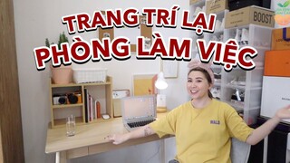 A Day in my life | Trang trí lại góc làm việc để đẹp hơn | Gia Đình Cam Cam Vlog 101