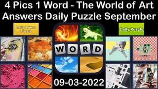 4 Pics 1 Word - The World of Art - 03 September 2022 - Answer Daily Puzzle + Bonus Puzzle