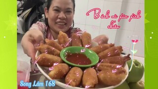 Tập 4:bánh mì xúc xích chiên.món ăn nhà làm.song Lâm 168.bánh làm từ bột mì