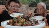 Countryside Recipe & Mukbang | Red Braised Pork Belly with Mushrooms