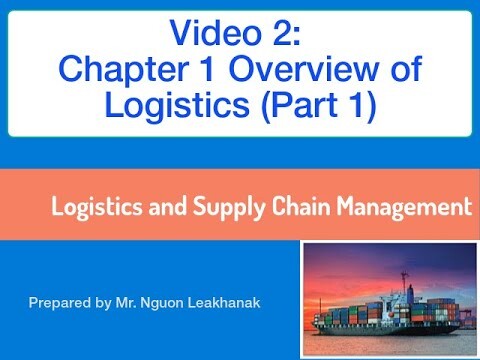 ជំពូកទី១ ទិដ្ឋភាពទូទៅនៃភស្តុភារកម្ម (ផ្នែកទី១)