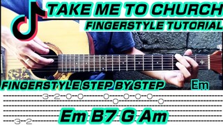 Take me to church | Hozier (Guitar Fingerstyle ) Step by Step Tabs + Chords