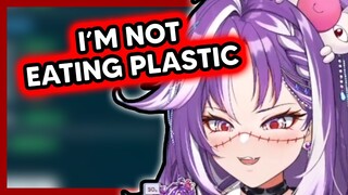 Michi "accidentally" eats plastic again 【VShojo】