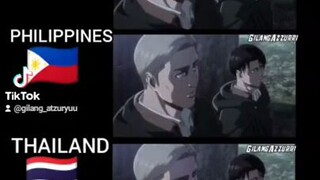 Erwin Attack on titan s3 dub Arab Thailand Philippines English