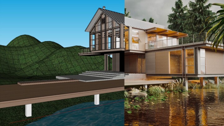 After watching Tom's Lumion rendering process, most people can achieve this effect. Tutorials for th