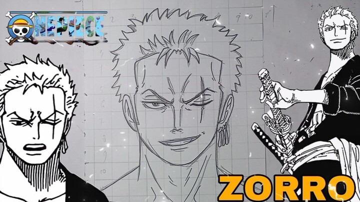 menggambar Zorro, anime one piece