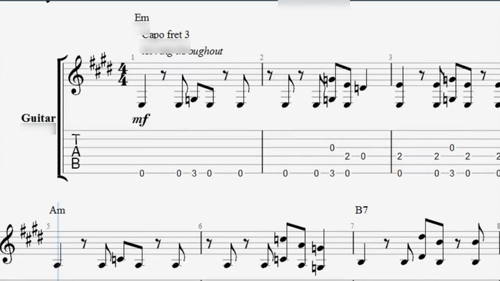 Fingerstyle Sheet Music Demonstration | Billie Eilish - Bad Guy (with sheet music)