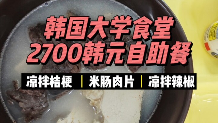 ประมาณ 14 หยวนต่อจาน บุฟเฟต์โรงอาหารมหาวิทยาลัยเกาหลีกินอะไรดี? ถาดต้องใหญ่ขนาดนี้เลยเหรอ?