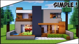 Cara Membuat Rumah Modern Perumahan Simple + Interior ! || Minecraft Modern Pt.34