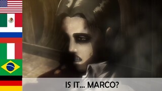 "IS THAT... MARCO?"  in 7 languages ● Attack On Titan
