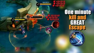 One minute kill and Great escape - mlbb bruno