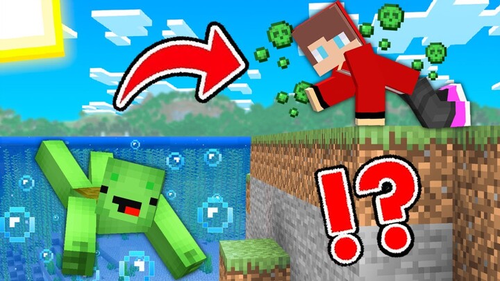 JJ and Mikey Can ONLY BREATHE IN WATER in Minecraft Funny Challenge - Maizen Mizen JJ Mikey
