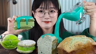 ASMR ขนมสีฟ้า-เขียว💙💚