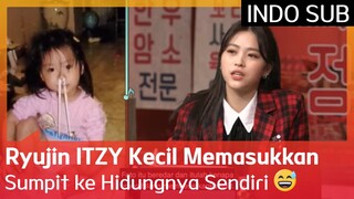 Ryujin ITZY Kecil Memasukkan Sumpit ke Hidungnya Sendiri 😅 #IdolSongDictationContest2  🇮🇩SUB INDO🇮🇩