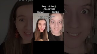#pov day 1 vs day 100 of the zombie apocalypse 🧟‍♀️🧟‍♂️#duet #shorts