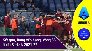 Bảng xếp hạng & Kết quả Vòng 33 giải VĐQG Italia Serie A 2021-22, Top ghi bàn