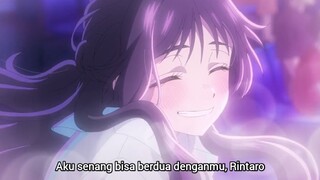 Kaoru Hana wa Rin to Saku Episode 8 Bahasa Indonesia - Waguri Senang Bisa Berdua Sama Rintaro