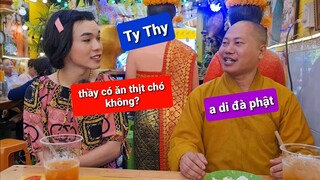 Gây cấn: Ty Thy chất vấn thầy Thích Tâm Phúc tại quán gỏi đu đủ - Ẩm thực Cha Rồng