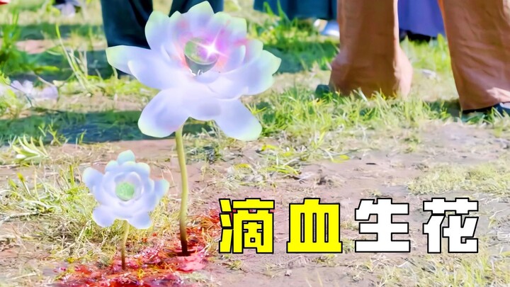 When the woman's blood dripped onto the ground, lotus flowers miraculously bloomed. Seeing this, the