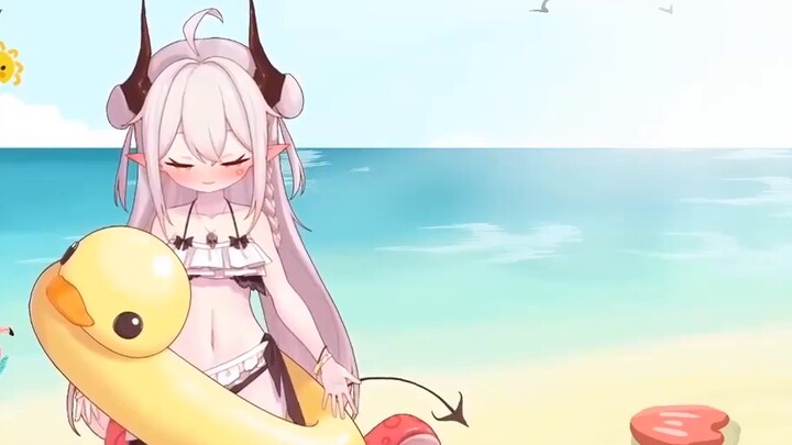 Nosebleed warning! Stripping lolita on the beach? ! [Devil-chan swimsuit skin exposed]