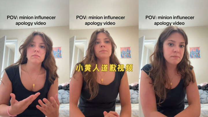 Minions film an apology video, belike: