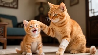 Mama Cat Got Injured While Cooking