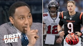 FIRST TAKE | Stephen A. STRONG REACT to Steve Spagnuolo compares Joe Burrow vs. young Tom Brady