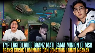 CLAUDE BRANZ FYP LAGI MATI SAMA MINION DI MSC 2023 | REAKSI STREAMER