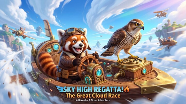 Sky High Regatta! 🛩️ The Great Cloud Race | 3D Animated Short Film