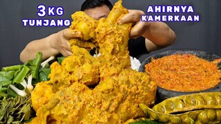 MAKAN BESAR ⁉️ GULAI TUNJANG UTUH LALAPAN PETE GORENG KENCUR MENTAH SAMBEL PEDAS