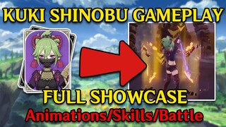 KUKI SHINOBU FULL GAMEPLAY SHOWCASE!!! | Genshin Impact | 2.7 Beta