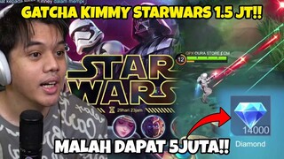 Gacha Skin STAR WARS Kimmy!! Abis 1,5 juta Tapi Malah di Balikin 5 Juta Sama Moonton!! ASEK GRATISSS