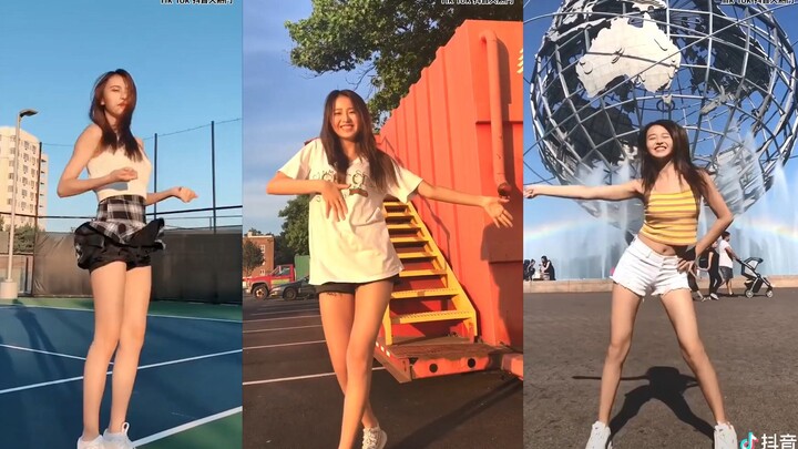 【TikTok Douyin】สาวน้อยรักการเต้นยิ้มหวานสุดๆ! นางฟ้าขาเรียวยาวแห่ง Douyin จินจื่อฮัน