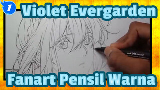 Gambar Violet Menggunakan Pensil Warna | Violet Evergarden_1